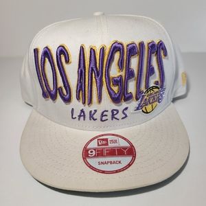 Vintage Los Angeles Lakers New Era 9fifty Hardwood Classics Snapback White